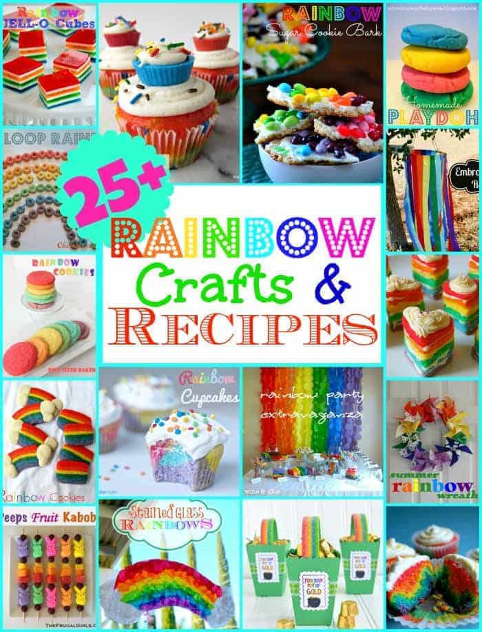 More than 25 Rainbow Recipes and Crafts that are bound to make you smile! Perfect for St. Patrick's Day, parties and more! // Mom On Timeout