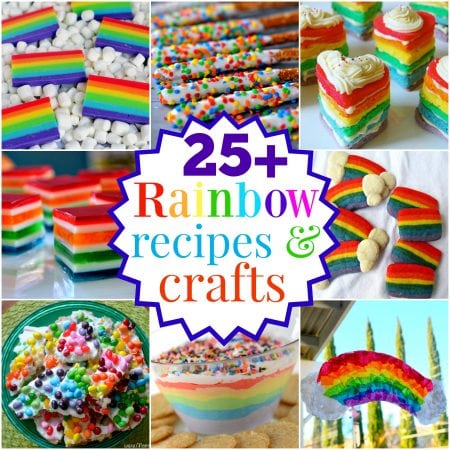 More than 25 Rainbow Recipes and Crafts that are bound to make you smile! Perfect for St. Patrick's Day, parties and more! // Mom On Timeout