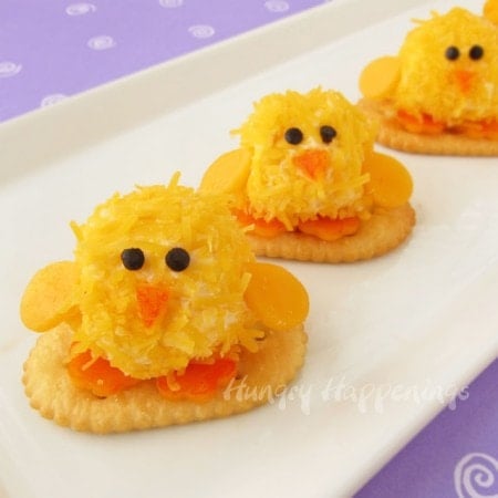 Cheese Ball Chicks, Easter appetizers, Easter dinner, Easter food, chicks, cute chick crafts, 2