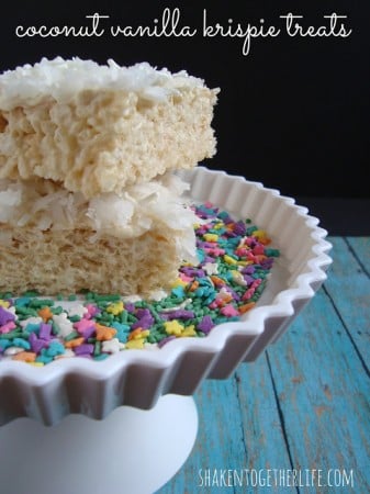 coconut vanilla krispie treats 1