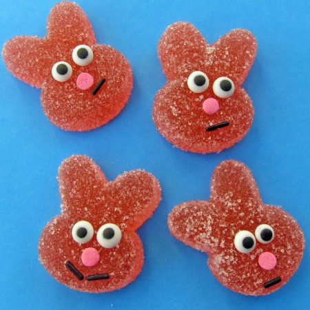 sour bunnies, Easter gummy bunny candies, homemade sour bunnies, sour gumdrop recipe