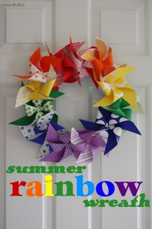 summer rainbow wreath