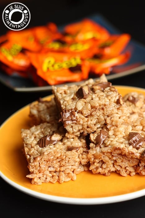 Reese’s Peanut Butter Rice Krispies Squares