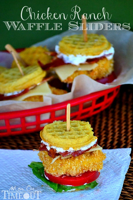 Chicken Ranch Waffle Sliders | Mom On Timeout