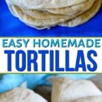 homemade tortillas collage