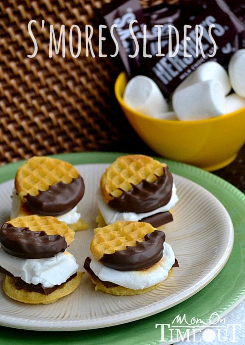 Perfect for a crowd or just a quick treat – S’mores Sliders are kid-friendly and delicious! An easy recipe that's perfect for snack time or dessert! | Mom On Timeout