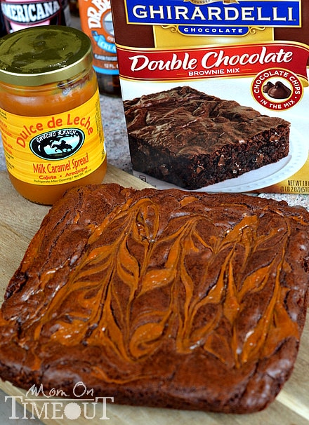 Dulce de Leche Brownies | MomOnTimeout.com 
