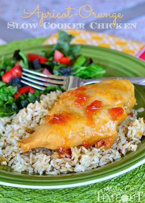 Apricot-Orange Slow Cooker Chicken | MomOnTimeout.com #slowcooker #easy #chicken #recipe