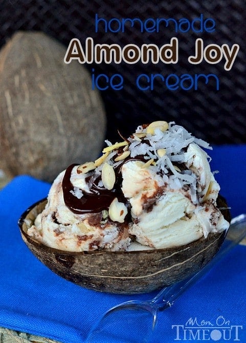 homemade almond joy ice cream – no machine needed!