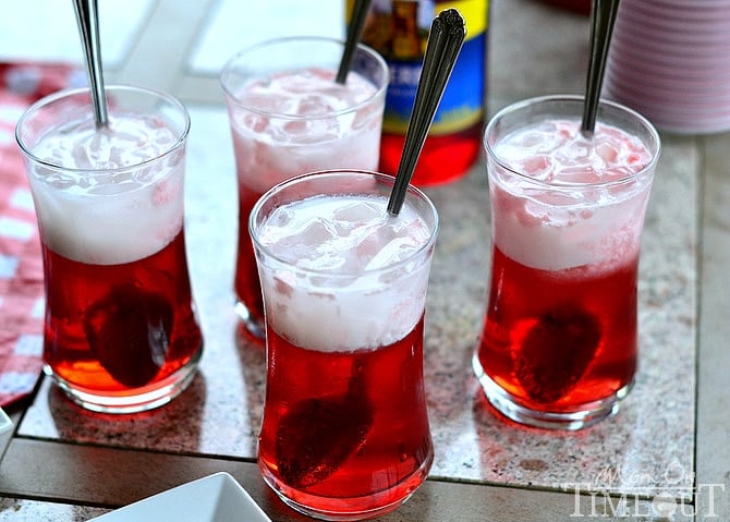 Cherry Italian Cream Sodas | MomOnTimeout.com Find out how easy it is to make your own Cherry Italian Cream Sodas at home!