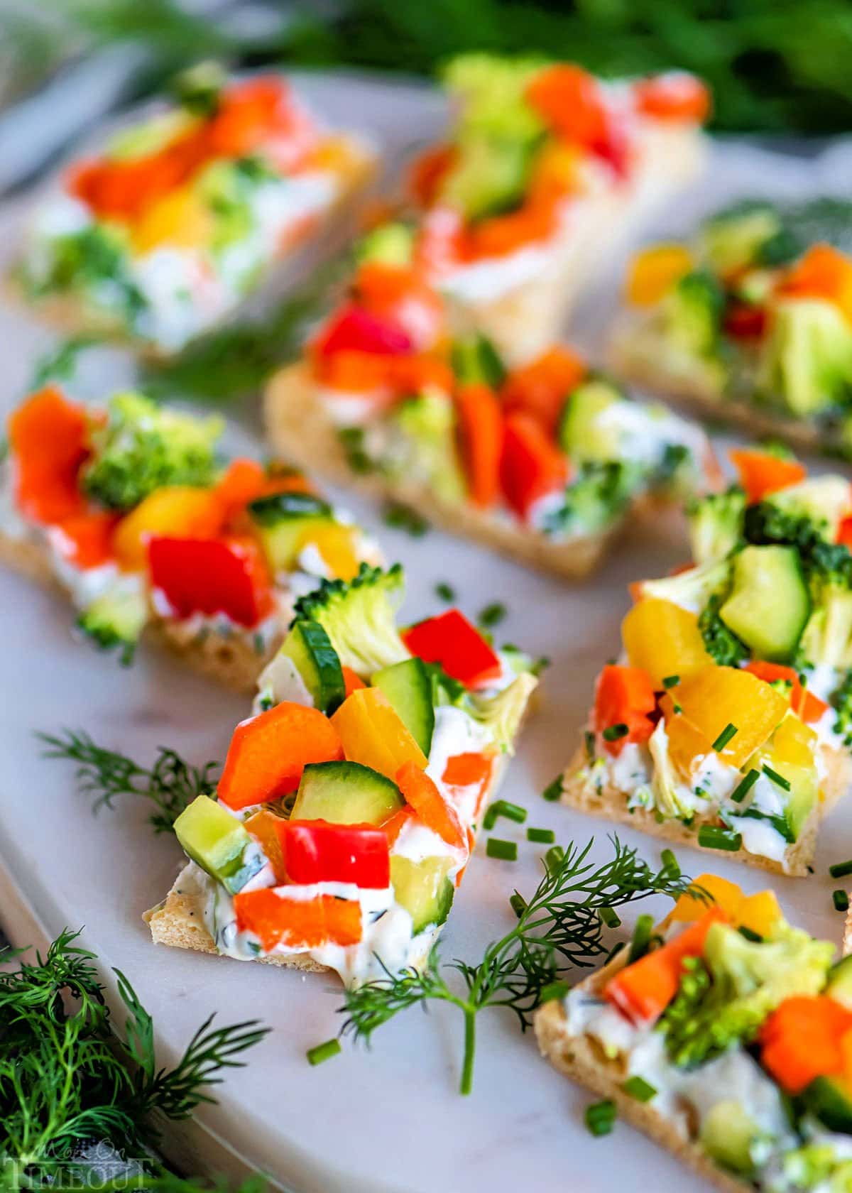 Veggie Pizza Party Appetizer - Mom On Timeout