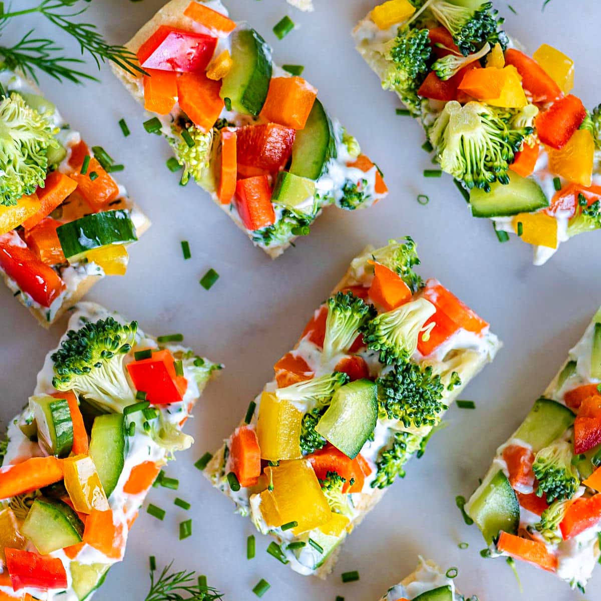 Veggie Pizza Party Appetizer - Mom On Timeout