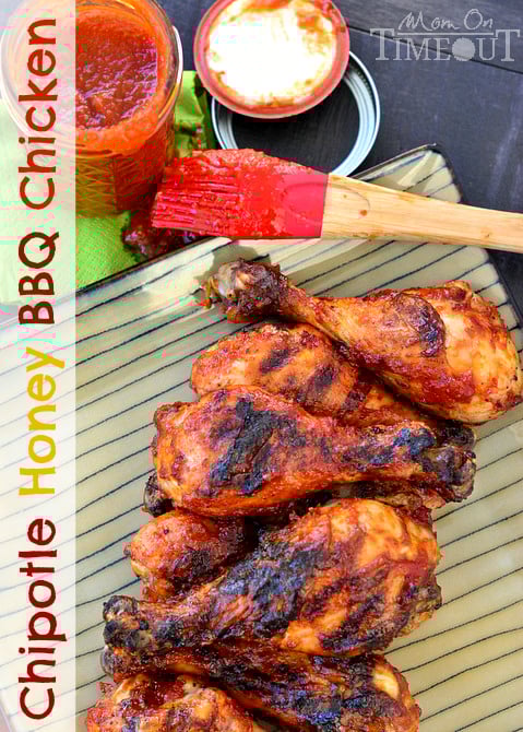 Chipotle Honey BBQ Chicken - Fabulously sweet and perfectly spicy this chicken is great any night of the week! MomOnTimeout.com #chicken 