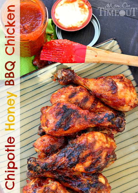 Chipotle Honey BBQ Chicken - Fabulously sweet and perfectly spicy this chicken is great any night of the week! MomOnTimeout.com #chicken 