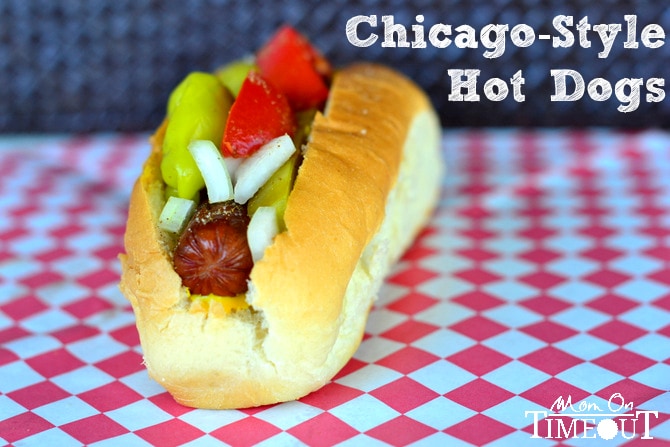 Chicago-Style Hot Dogs from MomOnTimeout.com