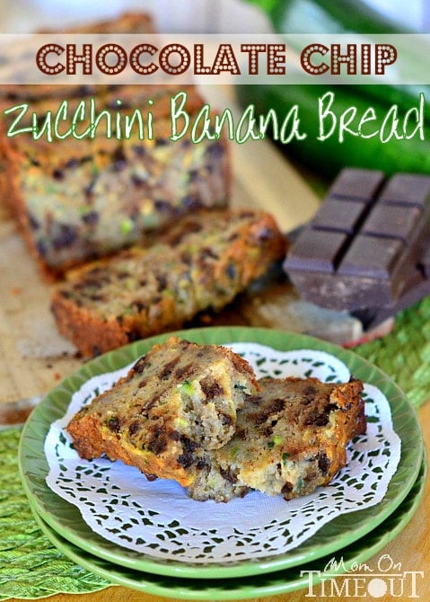 Chocolate Chip Zucchini Banana Bread | MomOnTimeout.com