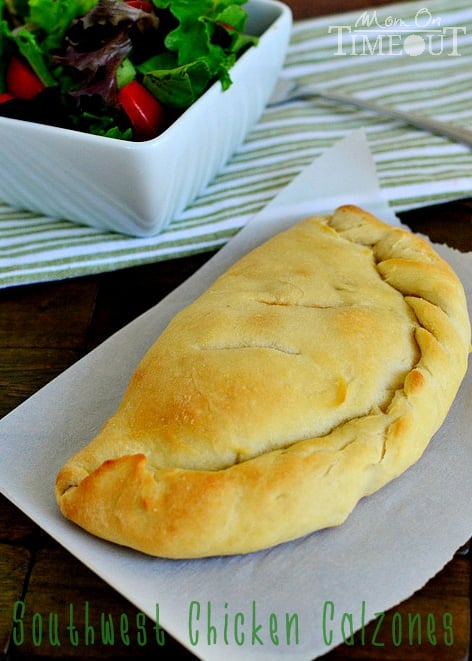 #ad Southwest Chicken Calzones are a delicious and easy dinner any night of the week! | MomOnTimeout.com #ClipForSchool
