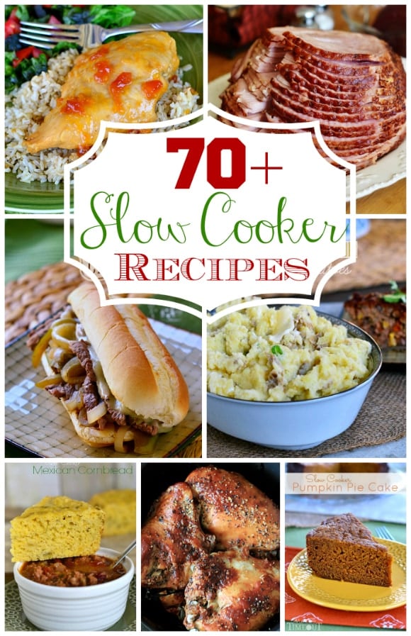 More than 70 Slow Cooker Recipes - Soups, Sandwiches, Desserts, and More! | MomOnTimeout.com