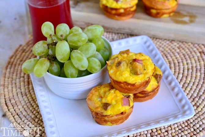 Potato, Ham and Cheese Crescent Mini Quiches are easy to make and fun to eat! | MomOnTimeout.com