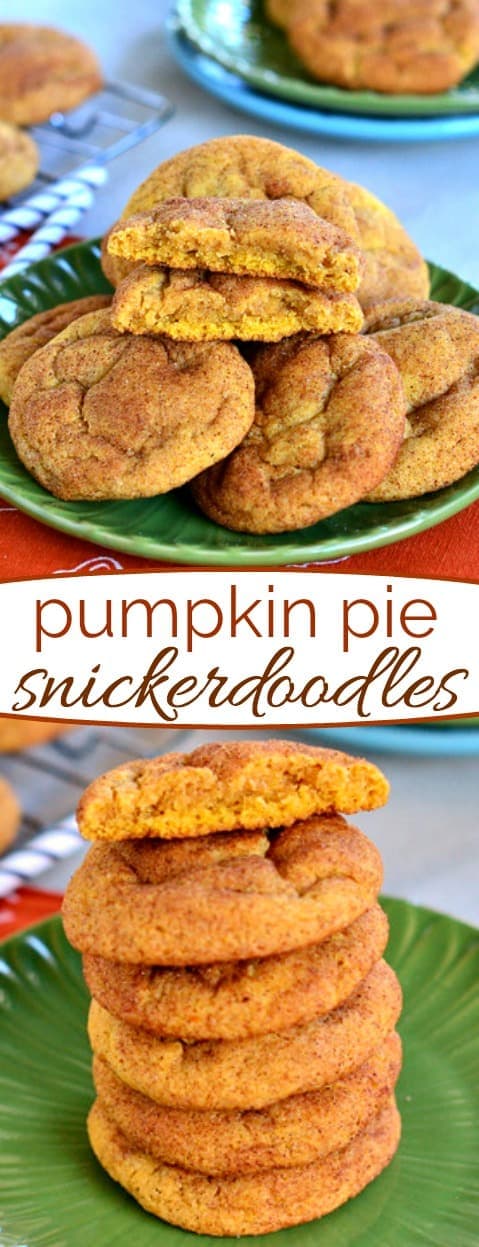 snickerdoodles collage with pumpkin pie flavor