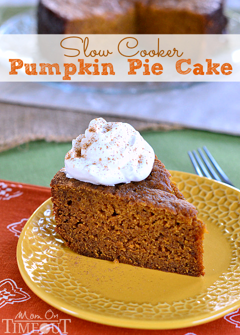 An unbelievably moist and delicious Pumpkin Cake straight from your slow cooker! MomOnTimeout.com