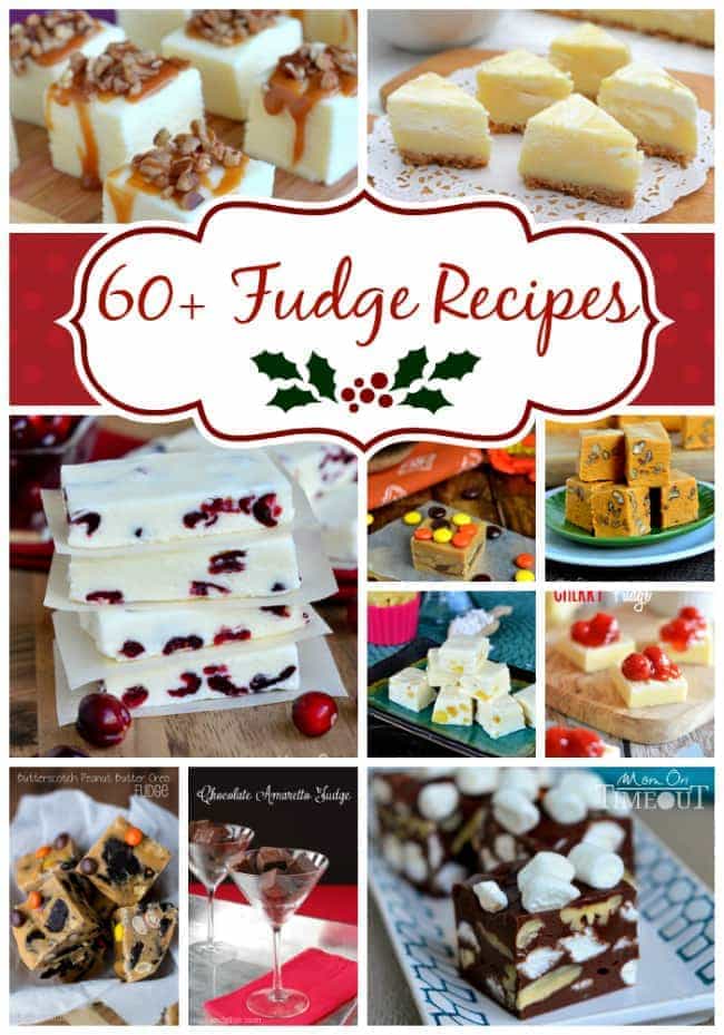 Looking for some yummy fudge recipes? Look no further! I've rounded up more than 60 Fabulous Fudge Recipes for all of your holiday baking needs! | MomOnTimeout.com