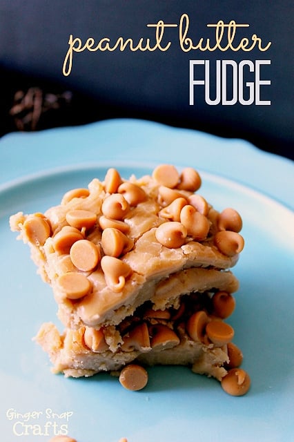 Peanut Butter Fudge Recipe #gingersnapcrafts #recipe #fudge