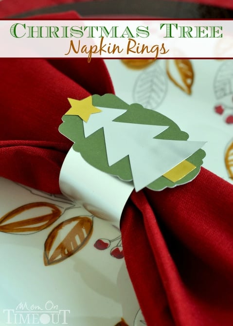christmas tree napkin rings + exciting silhouette promotion!