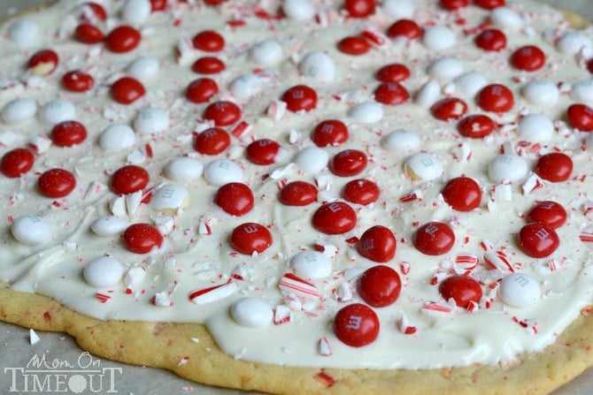  Fabulously festive and perfectly pepperminty, this White Chocolate Peppermint Sugar Cookie Bark is the perfect way to celebrate the season! Perfect for cookie trays, teacher gifts, and all of your holiday entertaining needs! | MomOnTimeout.com #Christmas #peppermint