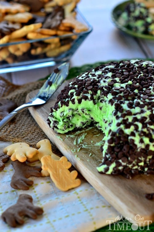 Mint Chocolate Chip Cheese Ball - tastes just like your favorite ice cream but better! | MomOnTimeout.com