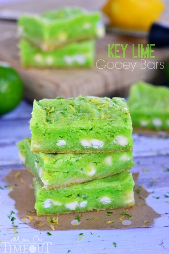 These Key Lime Gooey Bars are sure to become your new favorite! | MomOnTimeout.com