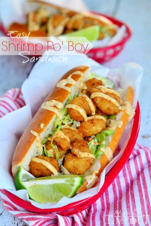 Make tonight special with Easy Shrimp Po' Boy Sandwiches! | MomOnTimeout.com #MomVictory #sponsored