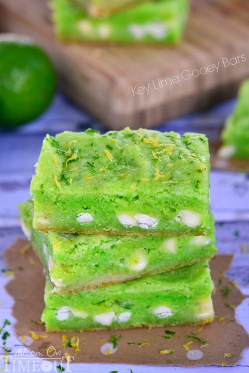 These Key Lime Gooey Bars are sure to become your new favorite! | MomOnTimeout.com