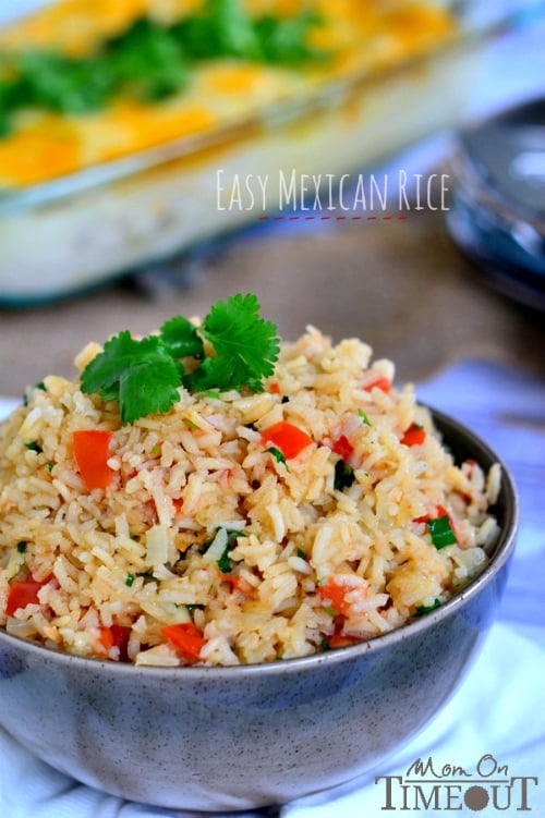 This Easy Mexican Rice is the perfect addition to your favorite Mexican meal! | MomOnTimeout.com