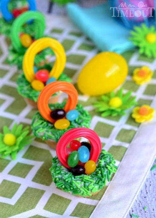 Easter Basket Cookie Cups | MomOnTimeout.com