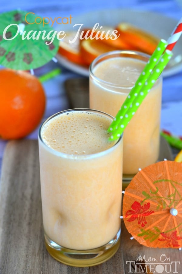 This delicious recipe for a Copycat Orange Julius is sure to become your new favorite drink! | MomOnTimeout.com