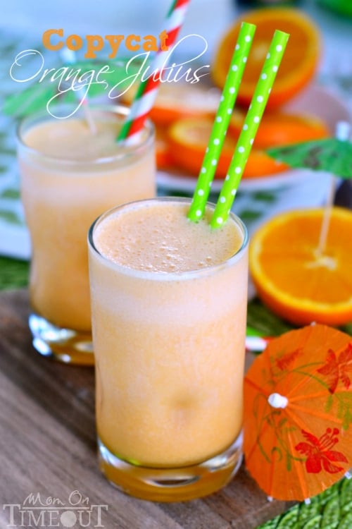 This delicious recipe for a Copycat Orange Julius is sure to become your new favorite drink! | MomOnTimeout.com