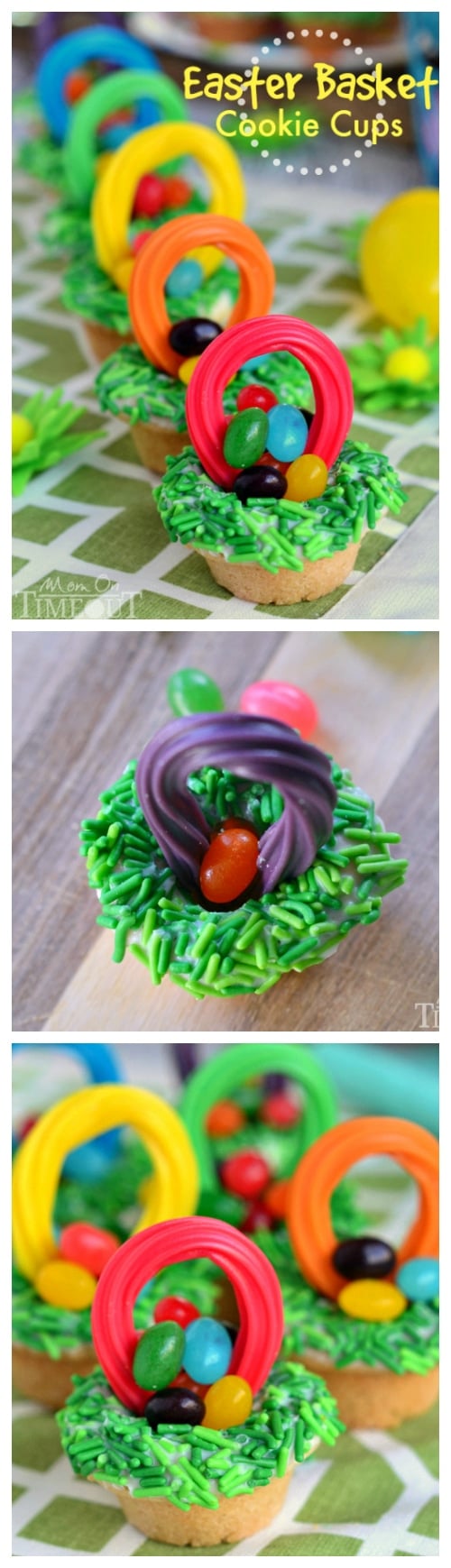 Easter Basket Cookie Cups | MomOnTimeout.com