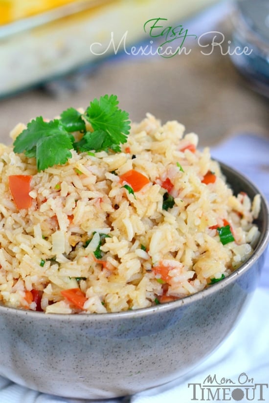 This Easy Mexican Rice is the perfect addition to your favorite Mexican meal! | MomOnTimeout.com