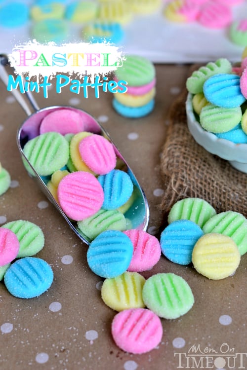 Pretty Pastel Mint Patties are perfect for Easter and Spring! | MomOnTimeout.com