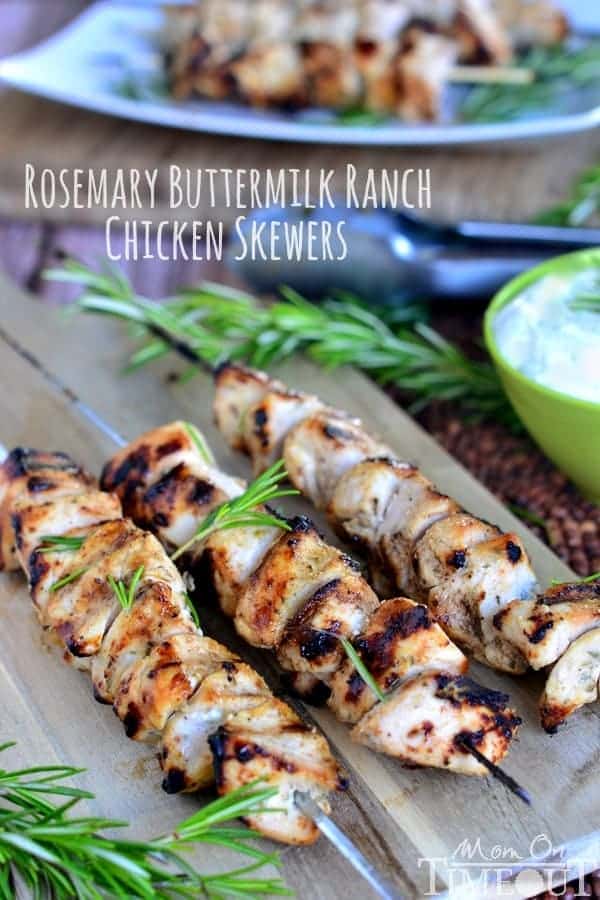 rosemary buttermilk ranch chicken skewers