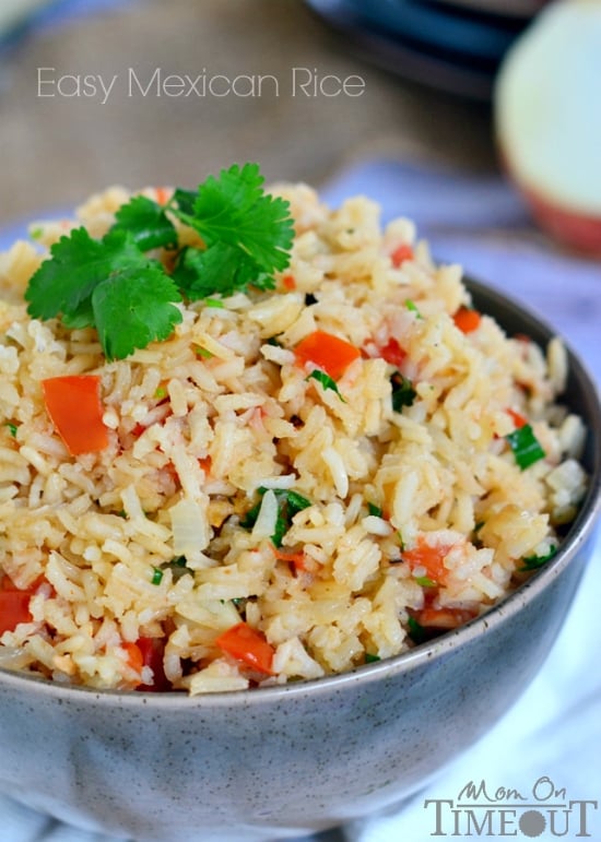 This Easy Mexican Rice is the perfect addition to your favorite Mexican meal! | MomOnTimeout.com