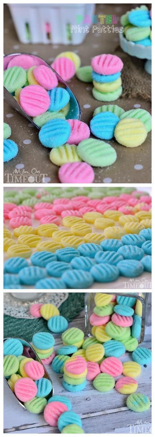 Pretty Pastel Mint Patties are perfect for Easter and Spring! | MomOnTimeout.com