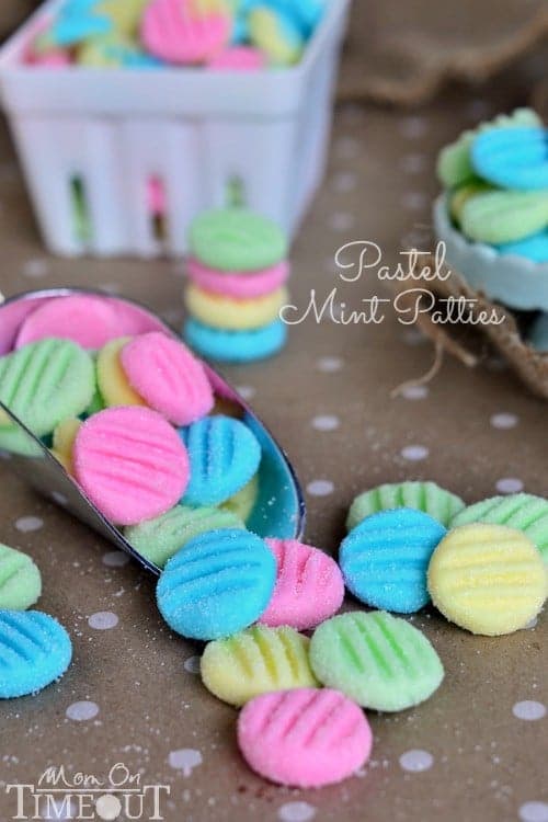 Pretty Pastel Mint Patties are perfect for Easter and Spring! | MomOnTimeout.com