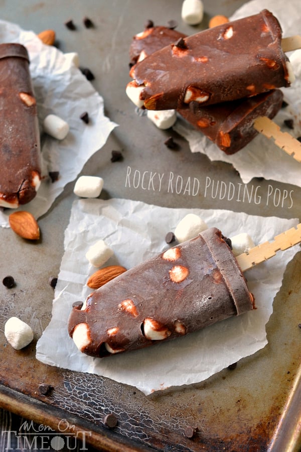 These Rocky Road Pudding Pops are the perfect treat for a summer afternoon! | MomOnTimeout.com