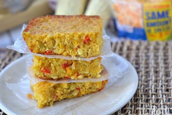 Perfectly moist and bursting with fresh flavor, this cornbread really is The Best Cheesy Mexican Cornbread! | MomOnTimeout.com #ad
