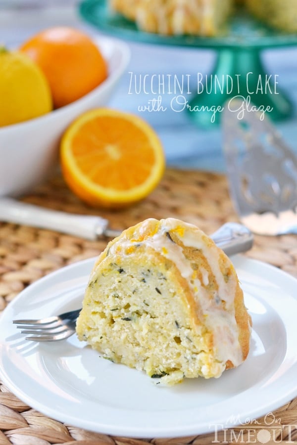 This perfectly moist Zucchini Bundt Cake with Orange Glaze will make a beautiful addition to any meal! | MomOnTimeout.com