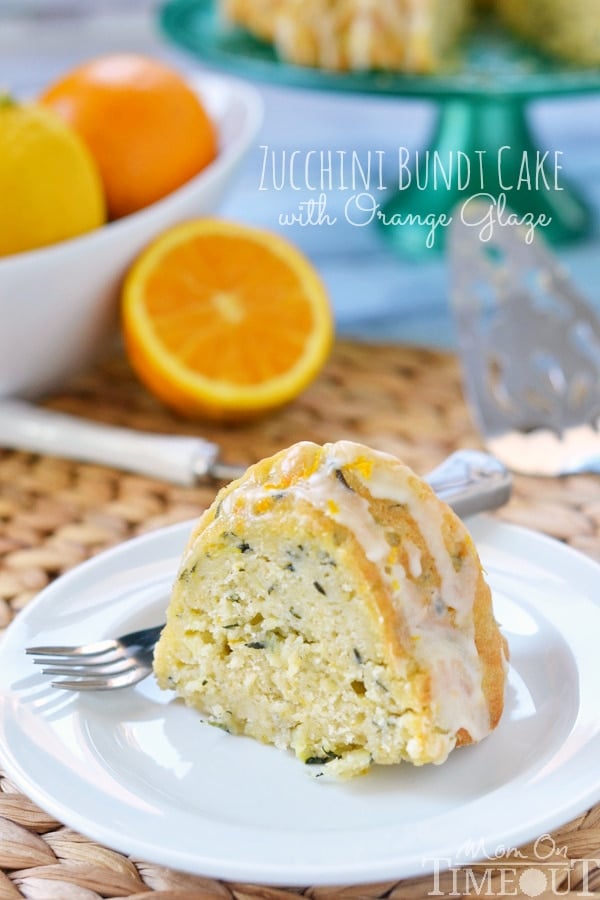 This perfectly moist Zucchini Bundt Cake with Orange Glaze will make a beautiful addition to any meal! | MomOnTimeout.com