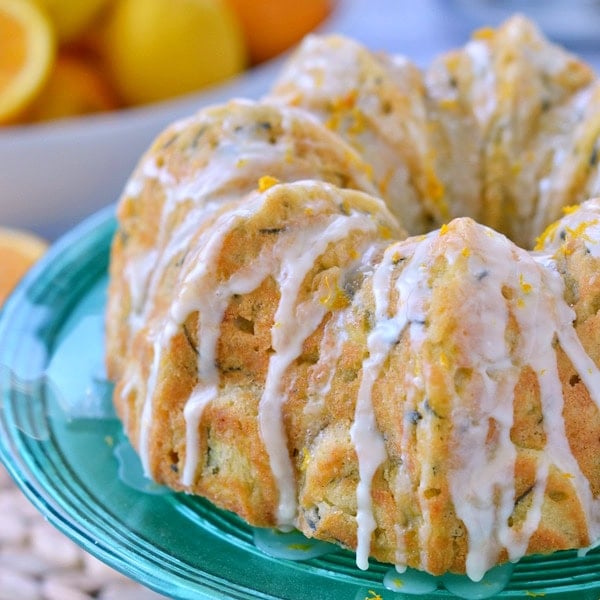 Zucchini Bundt Cake with Orange Glaze