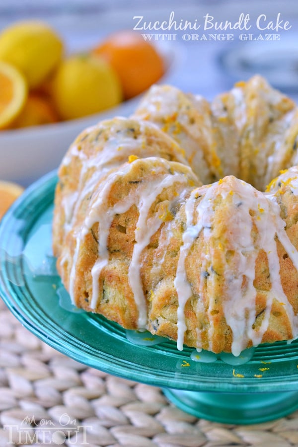 This perfectly moist Zucchini Bundt Cake with Orange Glaze will make a beautiful addition to any meal! | MomOnTimeout.com